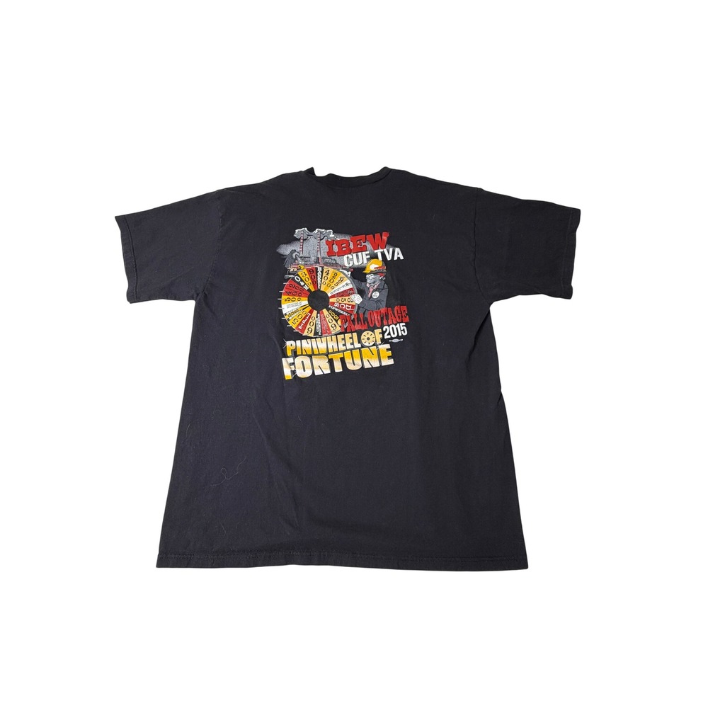 Lifewear IBEW CUF TVA Pocket Tee Mens XL Black Excellent 2015 Fall Outage USA